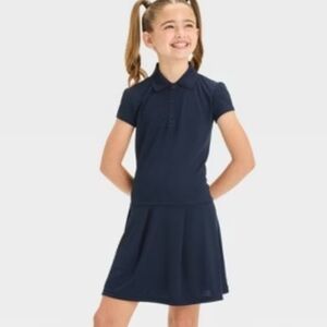 Cat & Jack Girls' Short Sleeve Performance Uniform Dress